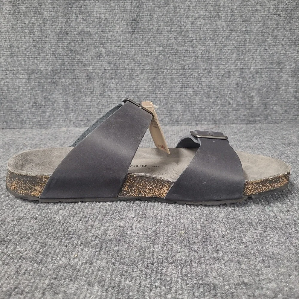 Haflinger Unisex Andrea Unlined Graphite Leather Sandals GRAPHITE EU 44/ US 11